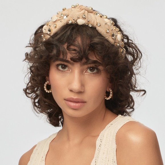 LELE SADOUGHI Shellona Crystal  Silver Sand Knotted Headband main image 6